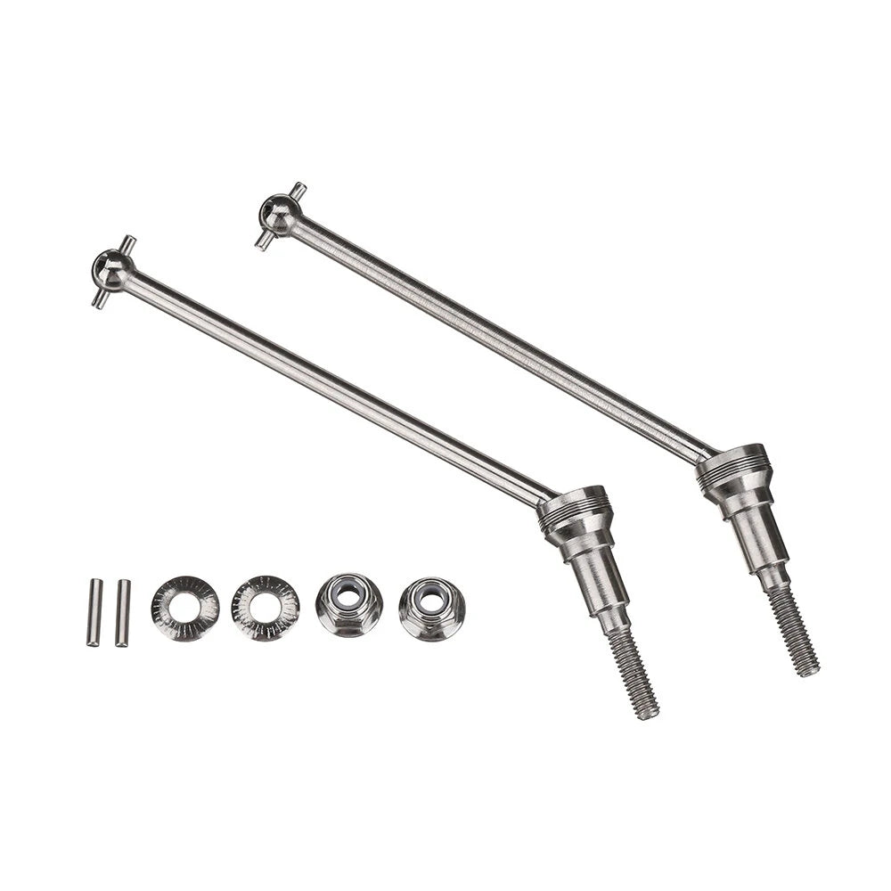 2PCS HBX 2996A 1-10 RC Car Parts Metal Universal Front Drive Shaft Vehicles Models Spare Accessories T2111