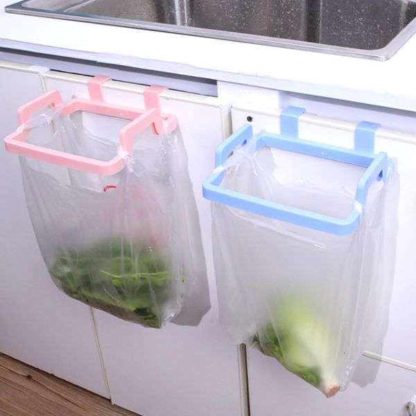 Hanging Rubbish Bag Holder Garbage Rack Cupboard Cabinet Storage Rag Hanger Trash Can Bin Kitchen Accessories Gadget