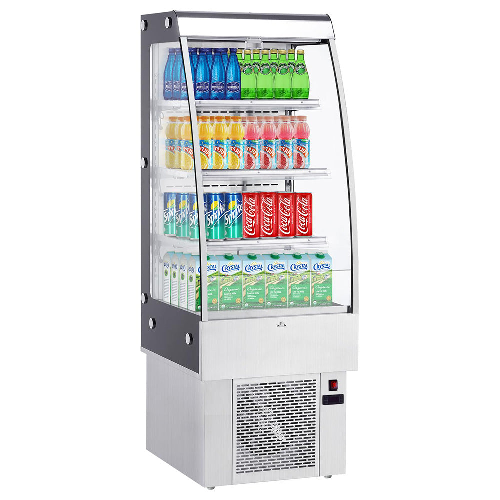 Garvee 250L-8.8 Cu.FT Commercial Cake Display Refrigerator, Open Merchandiser with LED Lighting Double-Layered Glass for Store Bar Restaurant
