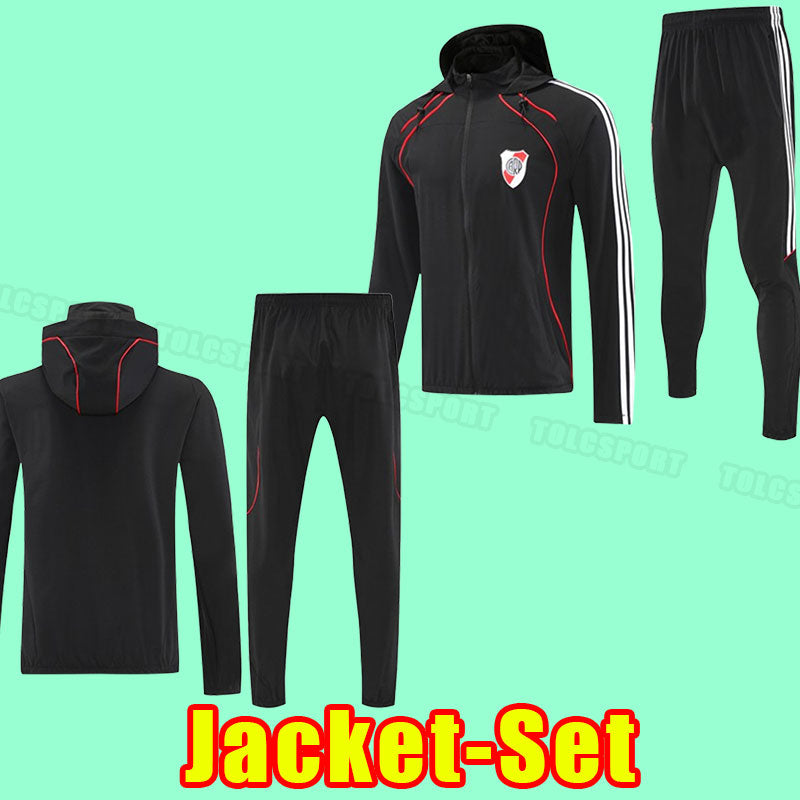 2025 2026 Jacket set River plate soccer tracksuits BARCO DE LA CRUZ QUINTERO ALVAREZPRATTO FERNANDEZ camisetas SOLARI Men Kits Set football shirts P