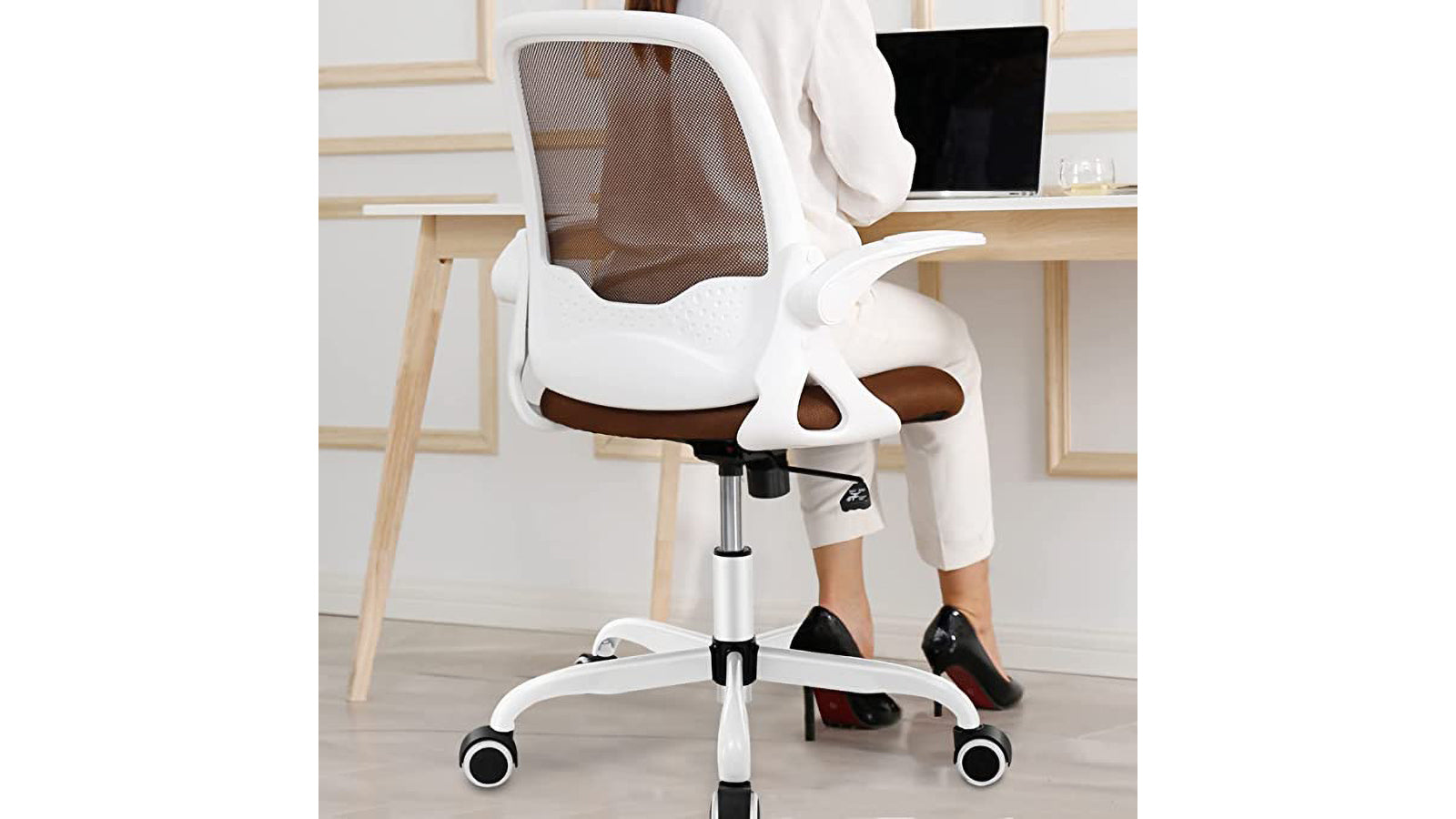 KERDOM FelixKing Comfy Swivel Task Chair Brown