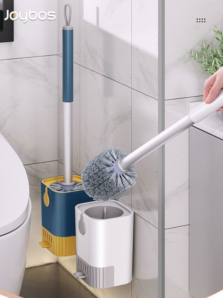 Toilet Brushes Holders Hair Brush Toilet Brushes with Holder Set Wall-Mounted Long Handled Toilet Cleaning Brush Modern Hygienic Bathroom Ac