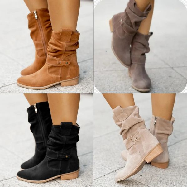 boots Winter new womens boots high heels ankle womens brown boots knee boots snow boots ultra platform boots casual party ladies beige khaki