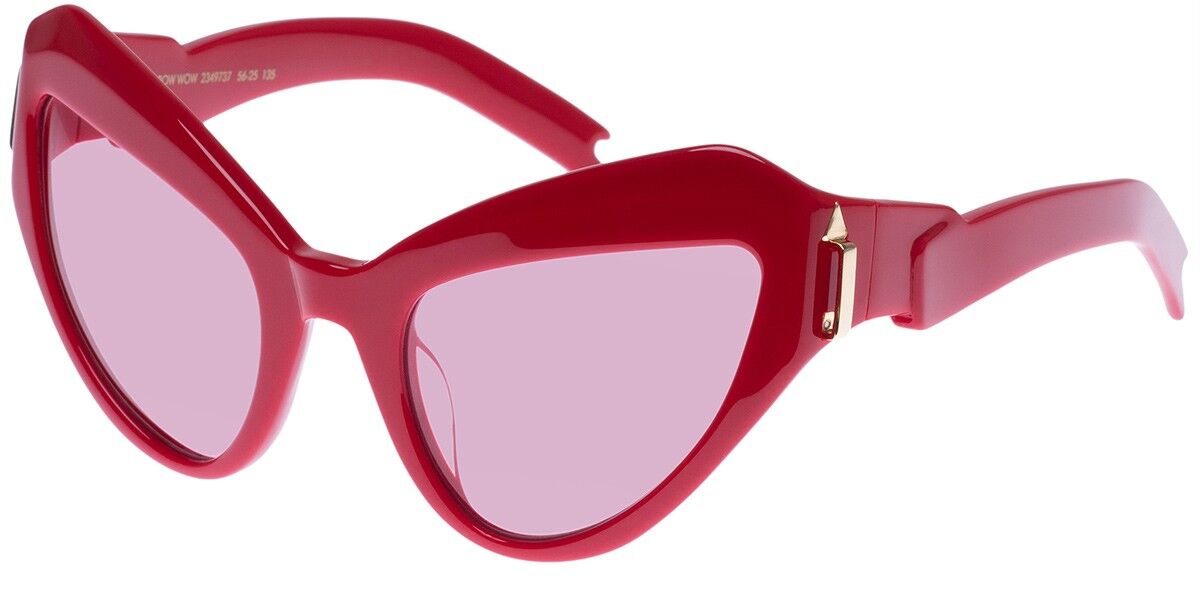 Karen Walker Bow Wow KAS2349737 Women's Sunglasses Red Size 56