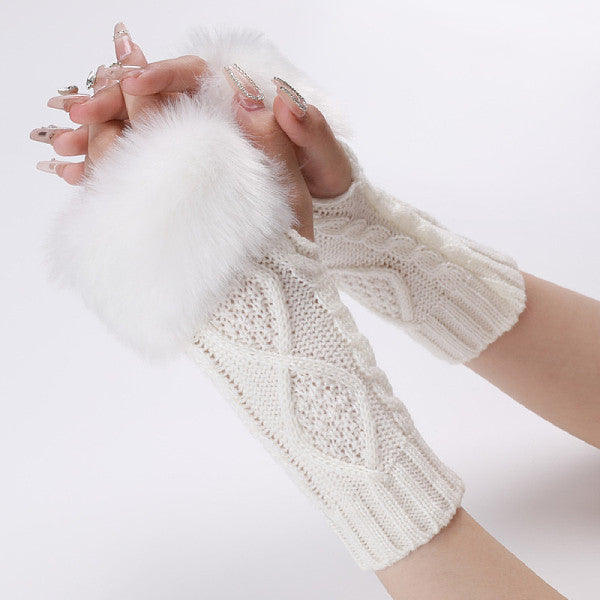 Polyacrylonitrile Fiber Yarn Knitting Fingerless Gloves