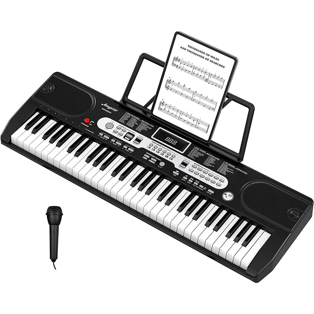Garvee 61-Key Electric Piano Keyboard + Superior Quality + 3 Elite Teaching Modes + ABS Plastic + Rich Music Selections + USB MIDI + Home & Outdoor Us