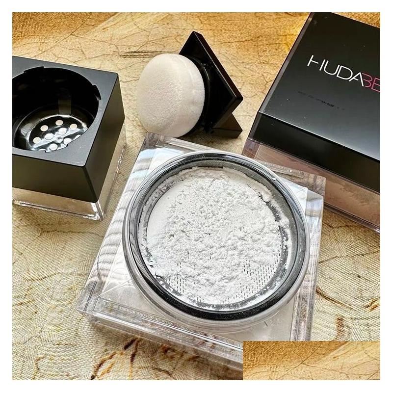 Face Powder Huda Beauty Pound Cake Cherry Blossom Sugar Cookie Banana Bread Easy Bake Loose Baking Setting Poudre Libre Fixation 20G Otupf