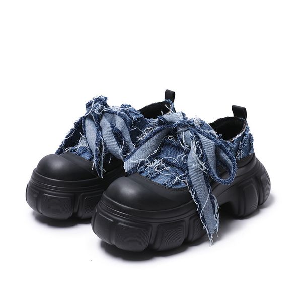 Botas de tornozelo feminino Fashion Cowboy Knight Boot Punk Gothic Classic Denim Canvas Short Goth Platform Shoes