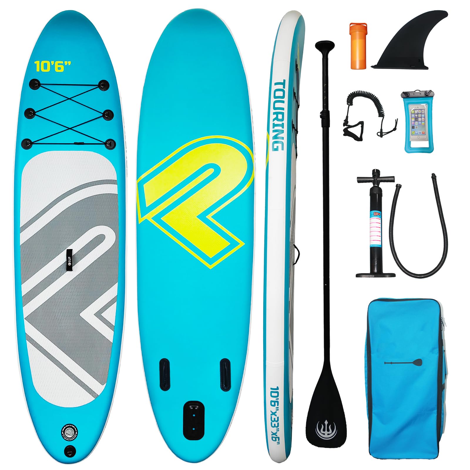 Garvee Adults Inflatable Paddle Board, 10 Ft Large Stand Up Paddleboard Surf Board 33 in Wide Surfboard High Pressure & Float, Standup Paddle Board wi