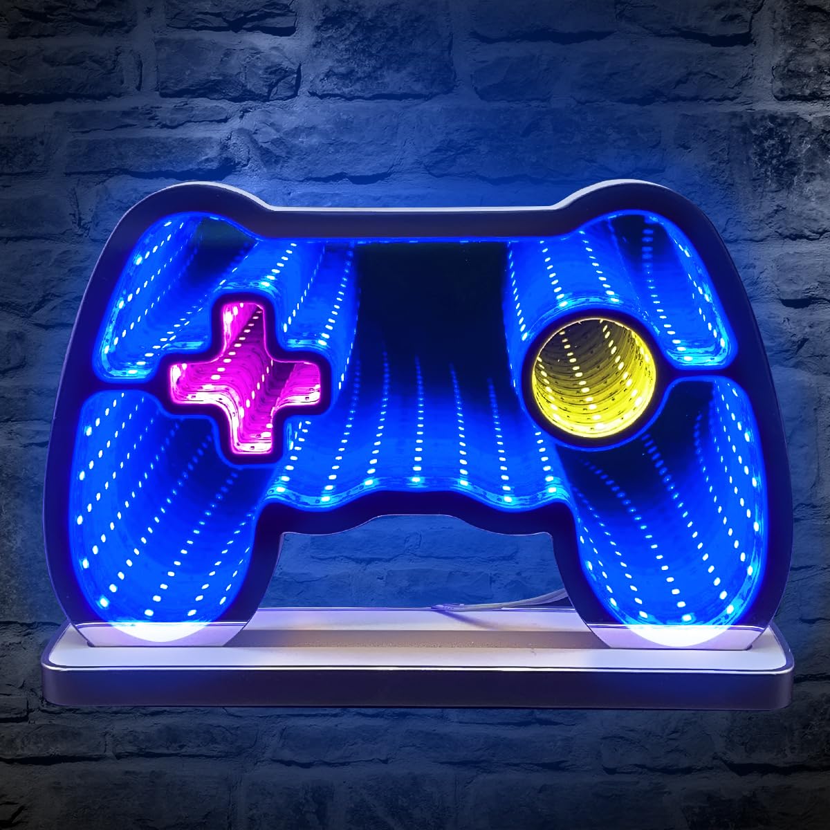 Game Neon Sign Mirror, Powered by USB (10.24X6.8 inch), Game Controller Neon Sign for Gamer Room Decor - LED Gaming Neon for Teen Boy Room Decor, Best