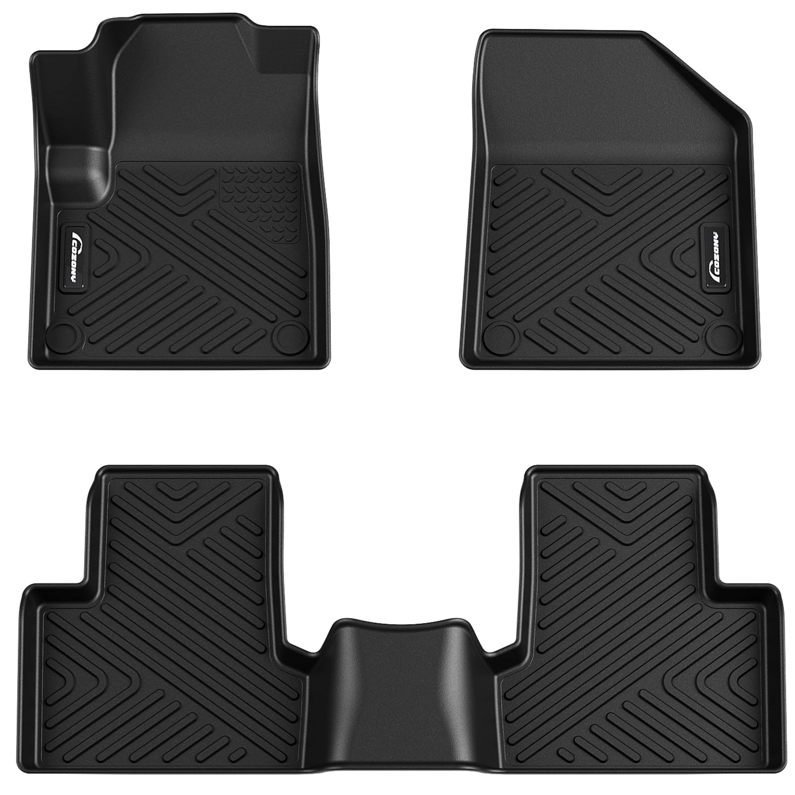 Garvee Floor Mats Fits 2015-2021 Jeep Cherokee Anti Skid Floor Liners Black, All Weather TPE Floor Liners (Not for Grand Cherokee)