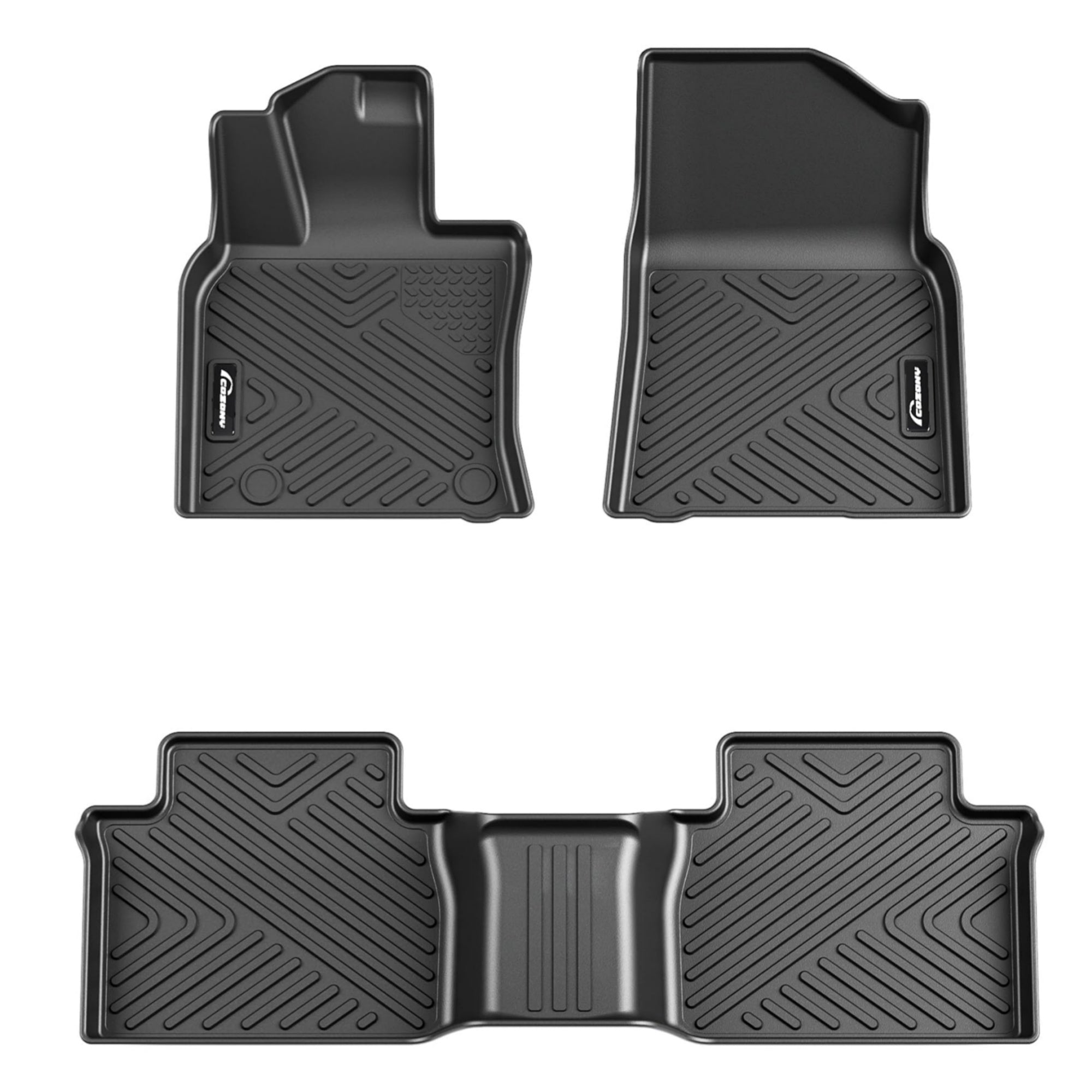Garvee Floor Mats for Toyota Camry 2018-2024, TPE All Weather Custom Fit Front & Rear Floor Liners, Black