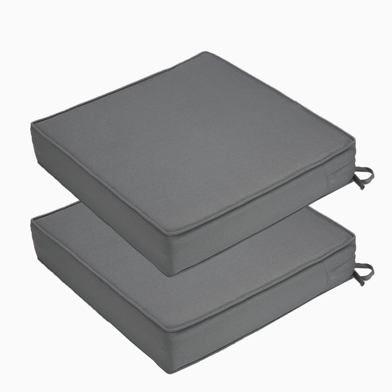 Garvee Set of 2 19x19x4 Inch Patio Chair Cushion for Outdoor Furniture, Waterproof Outdoor Seat Cushions for Patio Furniture, Garden Sofa Couch Chair 