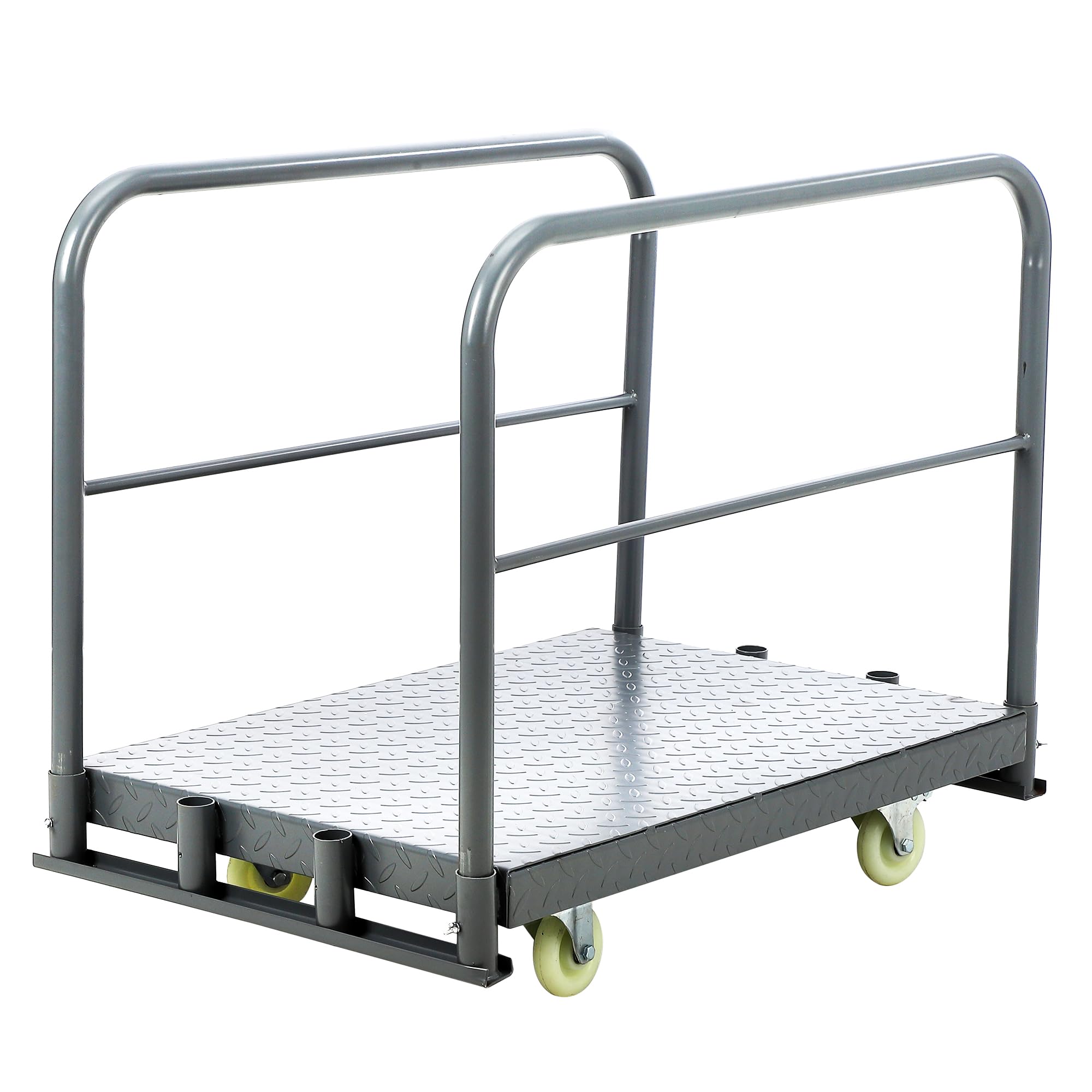 Garvee Platform Truck Cart Steel Flatbed Dolly | Heavy Duty | 2000 lbs Capacity | 4 Swivel Casters | Foldable | Silent TPR Wheels | Warehouses & Garag