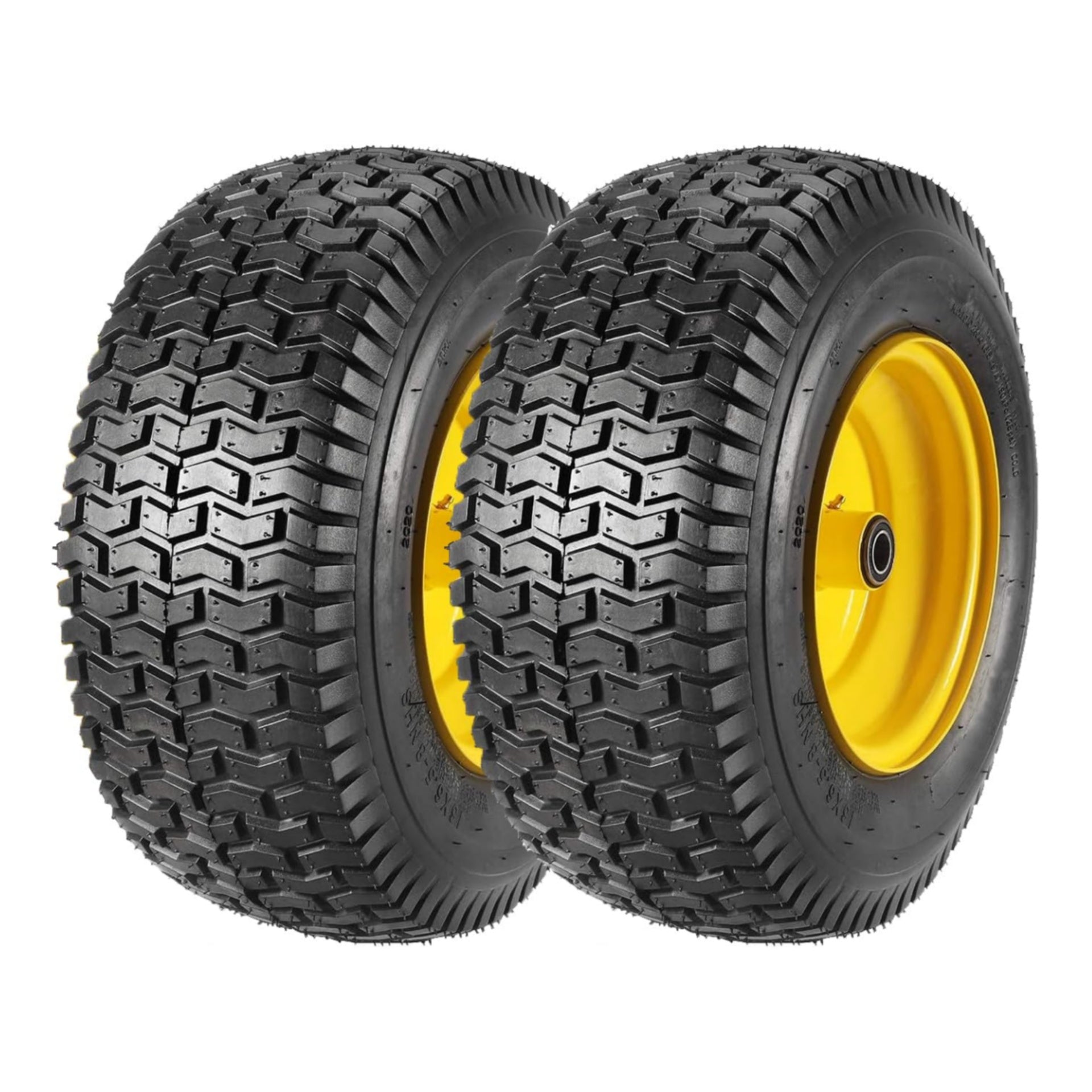 Garvee 20x8.00-8 Tubeless Lawn Mower Tires with Rim (Fit Most Ariens, Husqvarna), 3.48" Offset Hub, 0.757" Bushing with 0.197" Keyway, 20x8-8 20x8x8 T