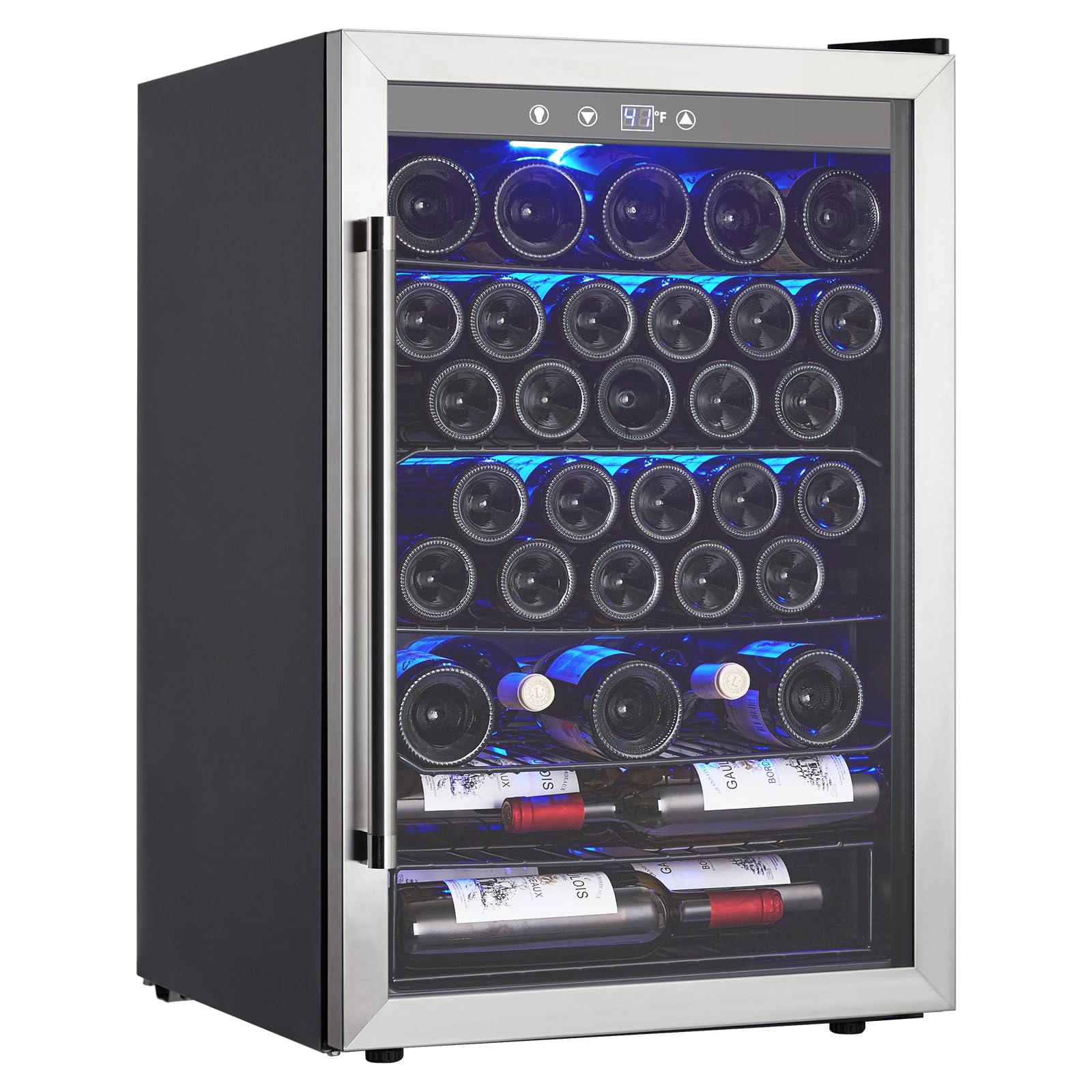 Garvee 52 Bottle Dual Zone Wine Refrigerator, Digital Temp Control