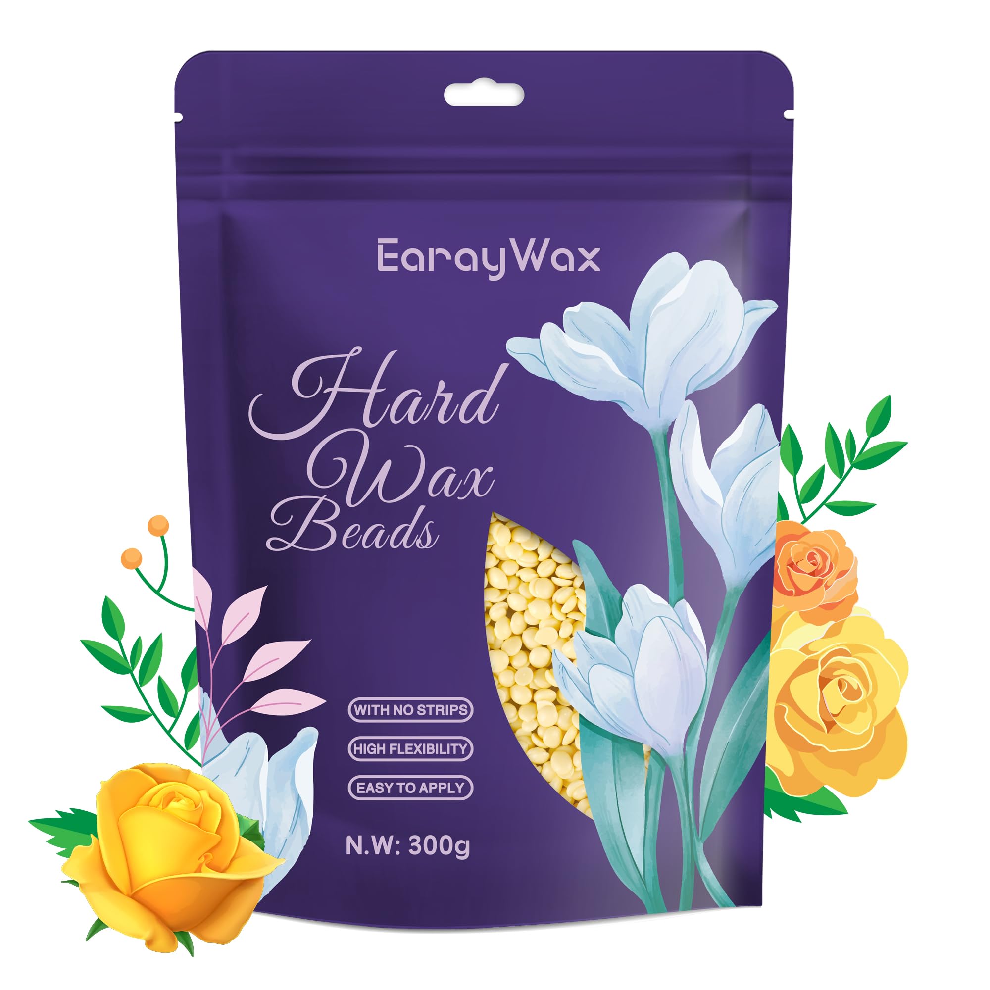 Hard Wax Beads for Hair Removal, Wax Beans for Full Body, Brazilian, Bikini Waxing, Face, Eyebrows, Underarms, Arms, Chest, Back, Legs, Home Refill wa