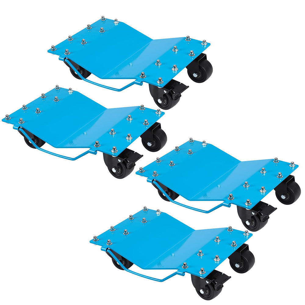 Garvee Car Dolly [Set of 4 with 8000 lbs Capacity], Manganese Steel Heavy Duty Car Mover Wheel Dollies with Antiskid Plate & 360 Degree Rotatable Whee