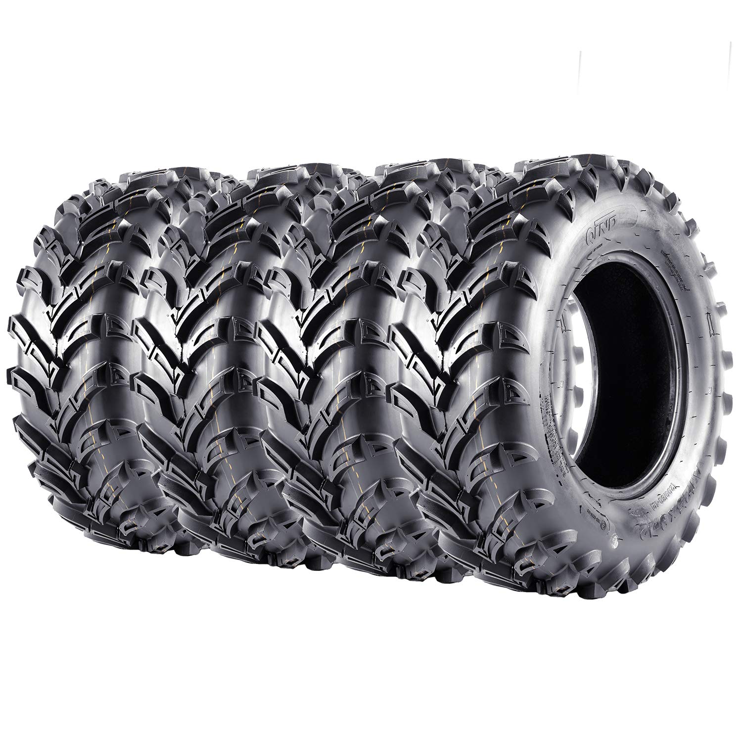 Garvee 6PR ATV UTV Tires Set of 4 All Terrain 25x8-12 Front 25x10-12 Rear Black