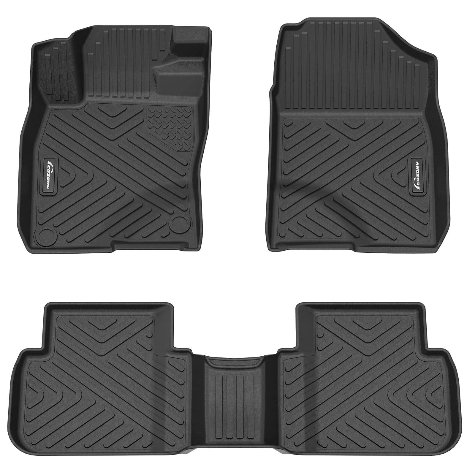 Garvee Floor Mats for 2022-2024 Honda Civic 4dr Sedan, 2022-2024 Civic 5dr Hatchback Including Type R, TPE All Weather Custom Fit 1st & 2nd Row Floor 