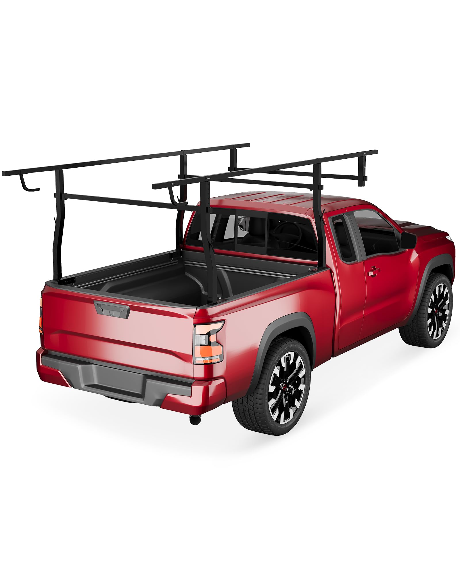 Garvee 1000 LBS Steel Truck Ladder Rack Adjustable For Pickup Truck Bed 49-64 Inches Width, Black