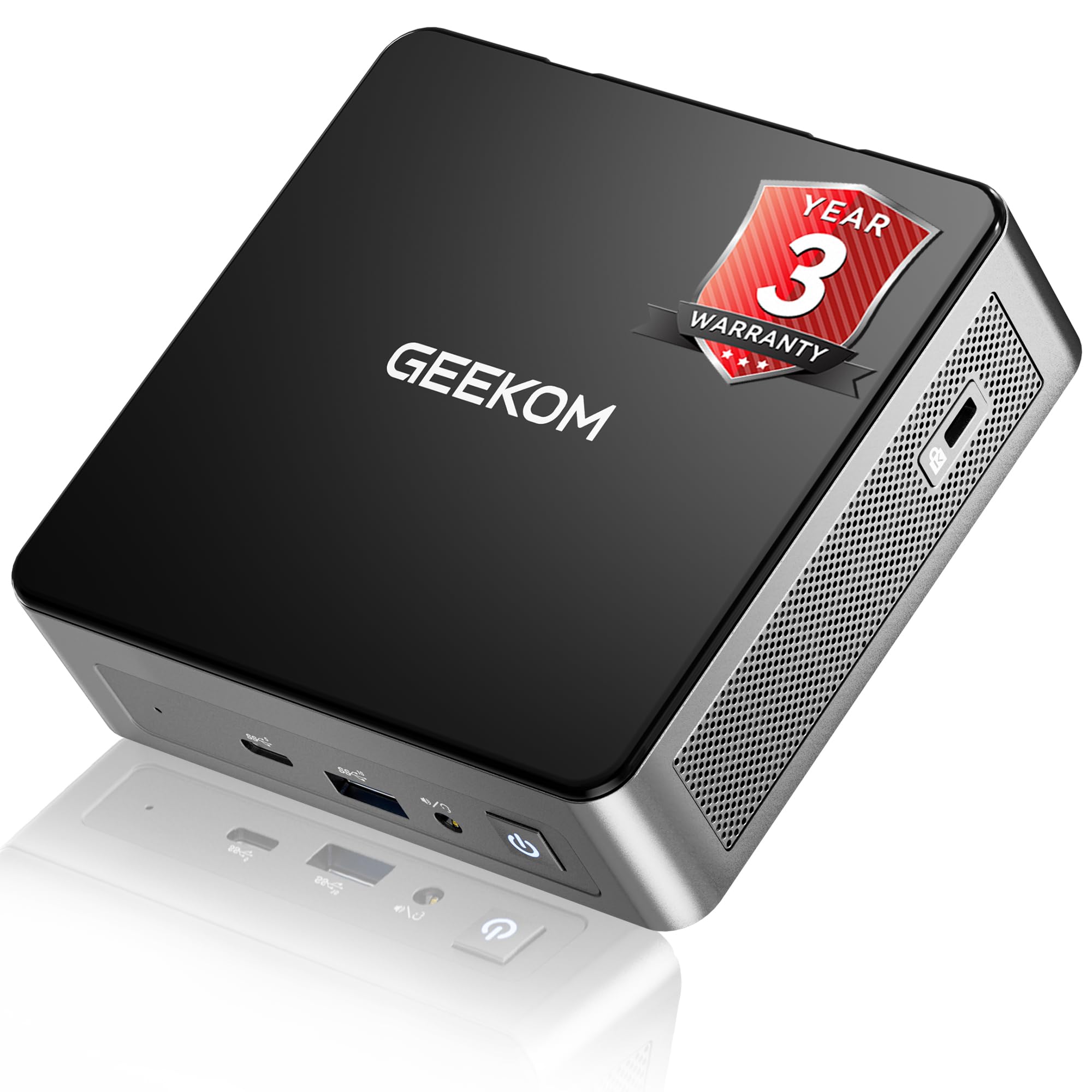 GEEKOM Air12 Mini PC with Intel Alder Lake N95, 16GB DDR5 512GB NVMe SSD Mini Desktop Computer, 4K Triple Display via HDMI 2.0+MiniDP 1.4+USB-C, SD Sl