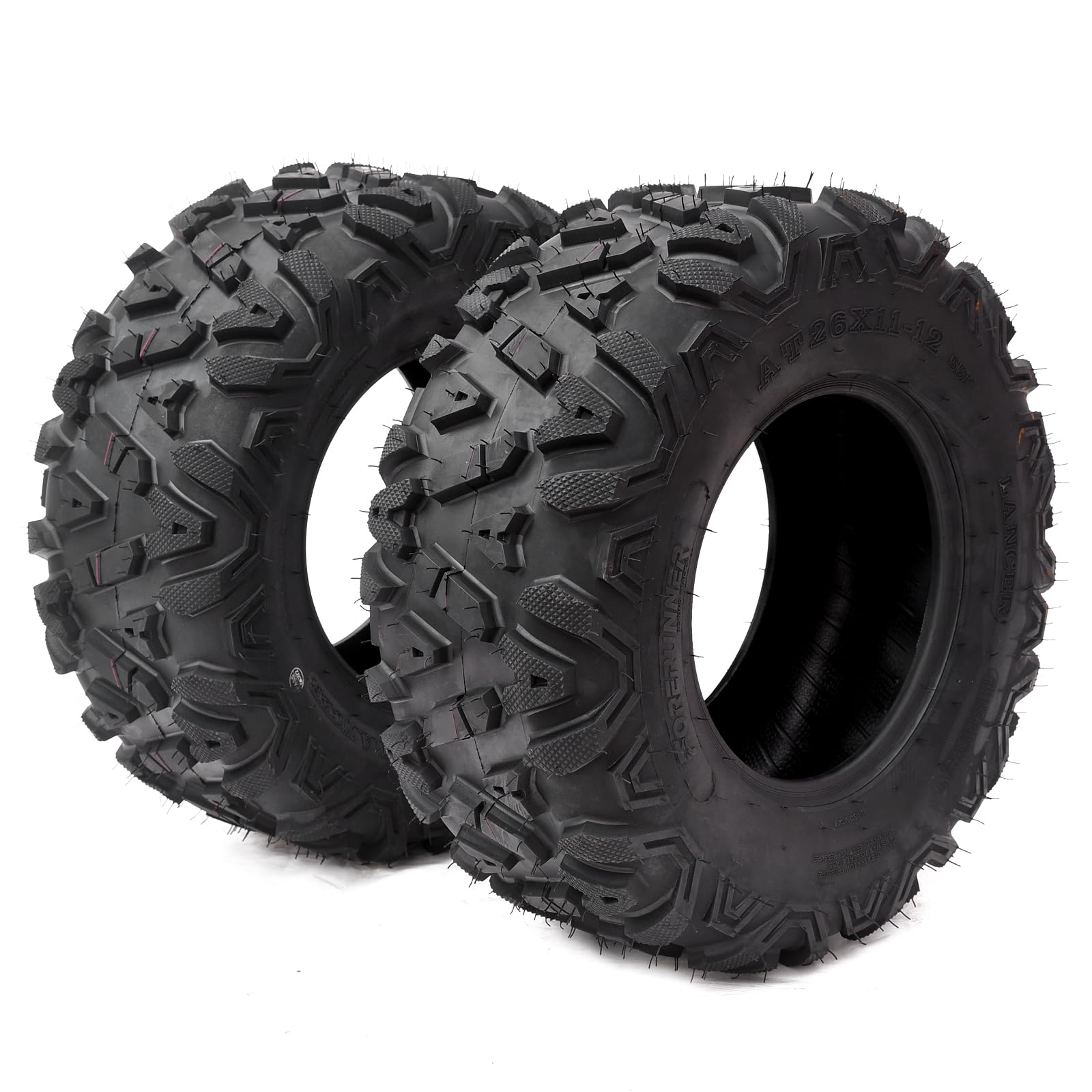 Garvee Set of 2 26x11-12 ATV-UTV Tires 26x11x12 6PR TL All-Terrain Tires