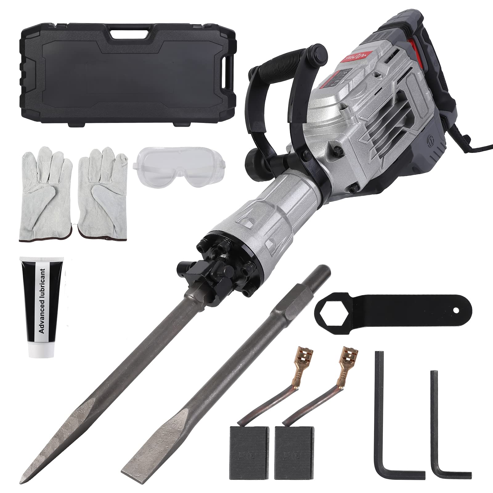 Garvee 14 Amp SDS Hex Jack Hammer 1-1-8 Inch 2000W Concrete Chipping