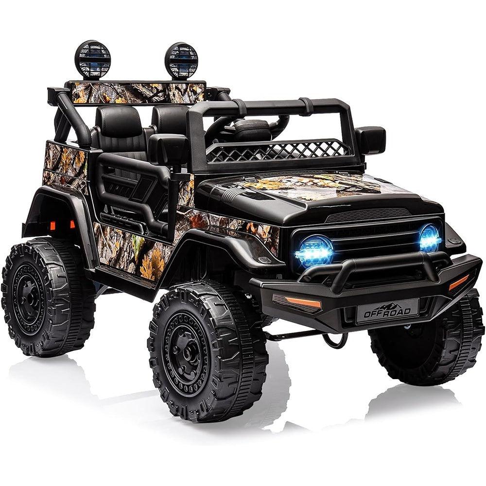 Garvee Kids Ride On Truck Car w-Parent Remote Control, 12V Power Wheel Electric Car for Kids, Ride on Toys with Led Lights Bluetooth, 3 Speeds, Spring