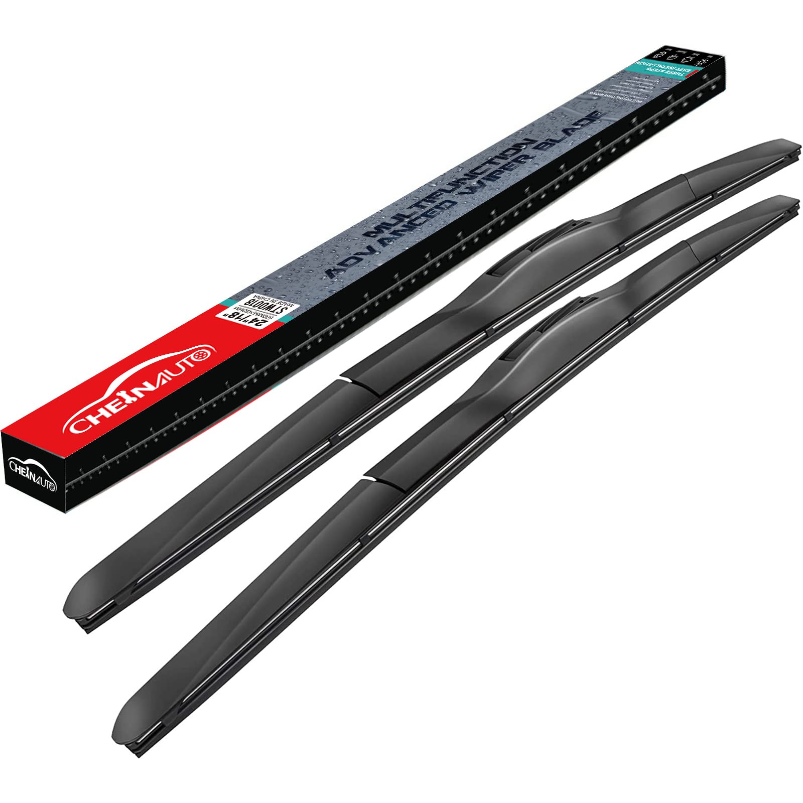 Garvee Windshield Wipers, 22 & 21 Inch Pack of 2 Automotive Replacement Windshield Wiper Blades for Car, Premium Rubber and Stable Base Design, OEM Qu