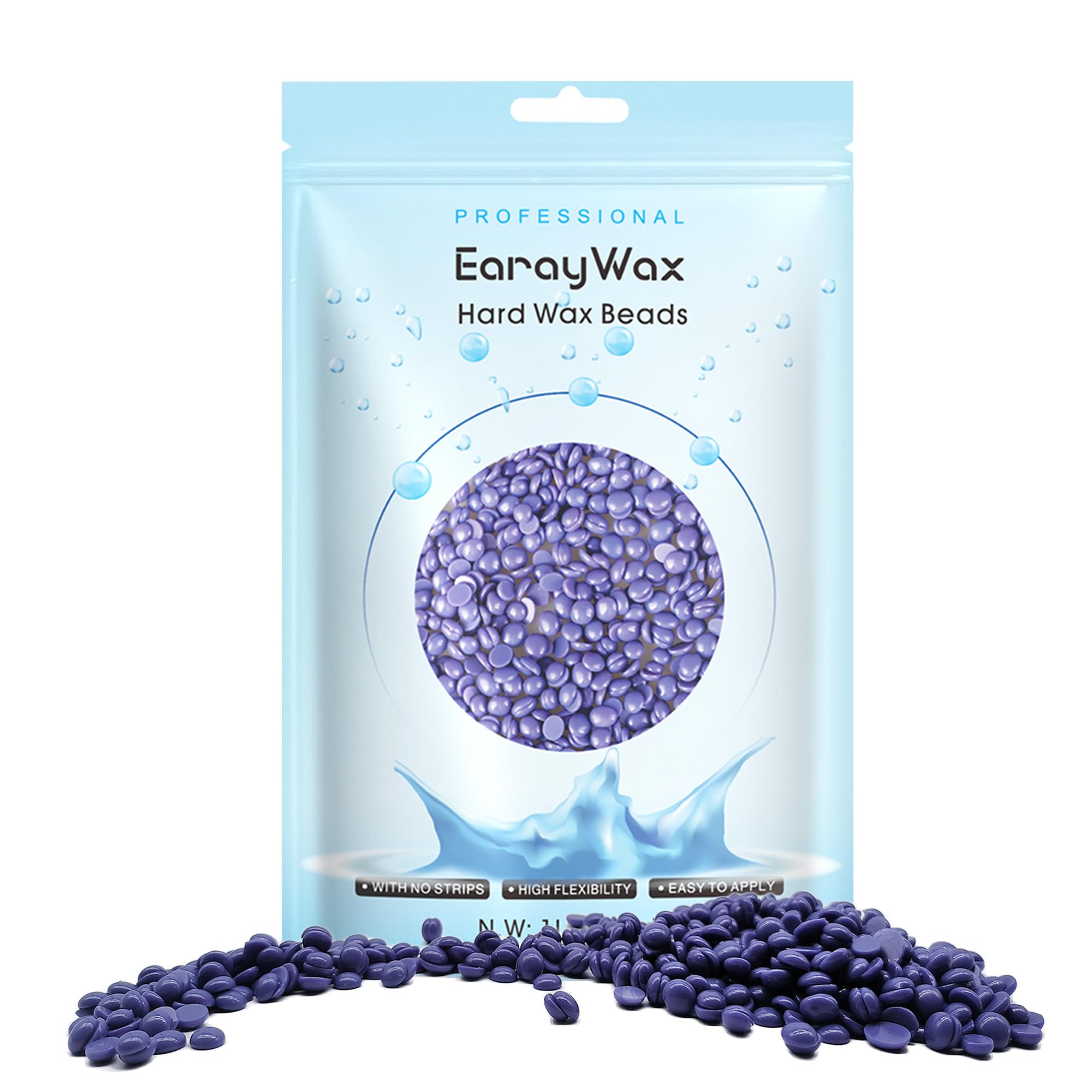 Hard Wax Beads for Hair Removal, 1lb Brazilian Coarse Waxing for Full Arms, Armpit, Bikini, Eyebrow, Face, Legs, Sensitive Skin, At-Home Wax Melts for