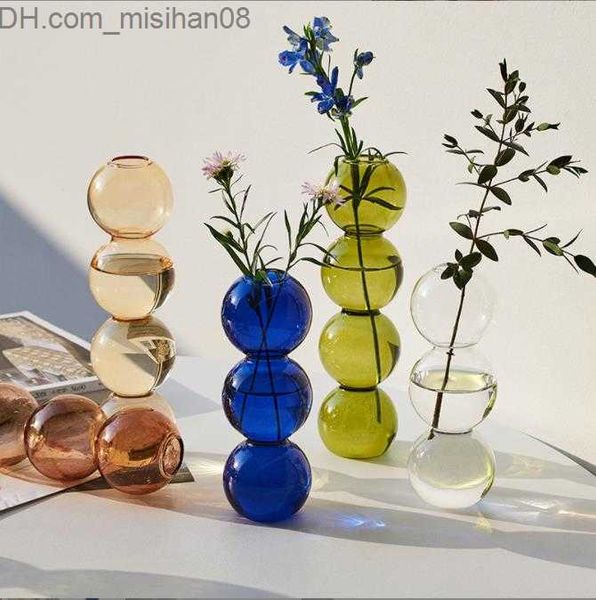 Bottles Jars Glass Vase Nordic Home Decor Living Room Decoration Terrarium Flower Plant Pots Decorative Home Accessories Decoration Gift Z23
