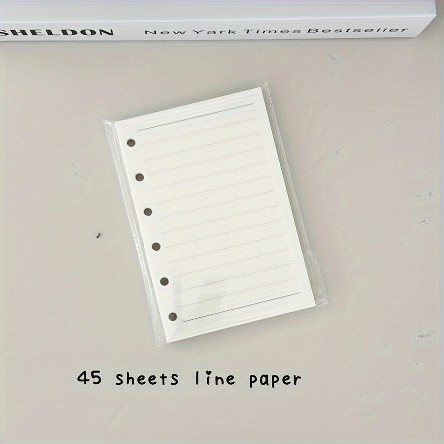 TEMU 1pc A7 Clear Binder Notebook, Monthly-dot-gird-line Binder Diary, A7 Ring Journal Notebook