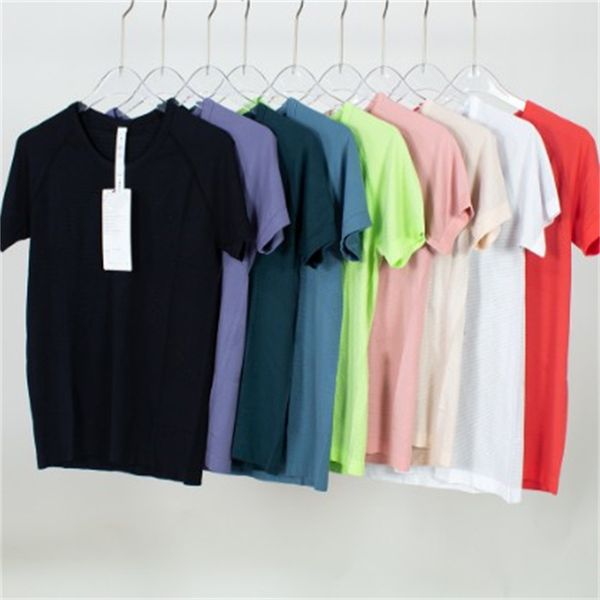 womens shirts yoga designer sports swiftls tight t shirts wear Tech lady short-sleeve jumper pullover tops knit elastic fitness Fashion woma