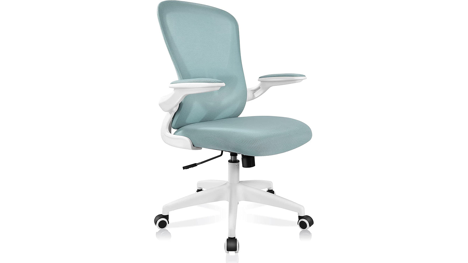 KERDOM FelixKing Office Chair: Elastic Mesh & Adjustable Backrest Light Blue