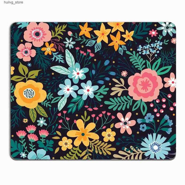 Pads Wrist Rests High Quality Retro Flowers Plants Printing Gaming Mousepad Gamer Mouse Mat Keyboard Mats Desk Pad Mousepads 30x25cm For Com