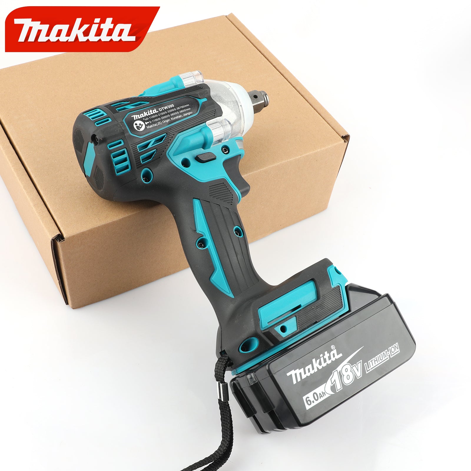 Makita 18V DTW300 Cordless Wrench Cordless Electric Wrench Screwdrivers Impact Electric Drill Power Tools 1-2 Wireless Impact