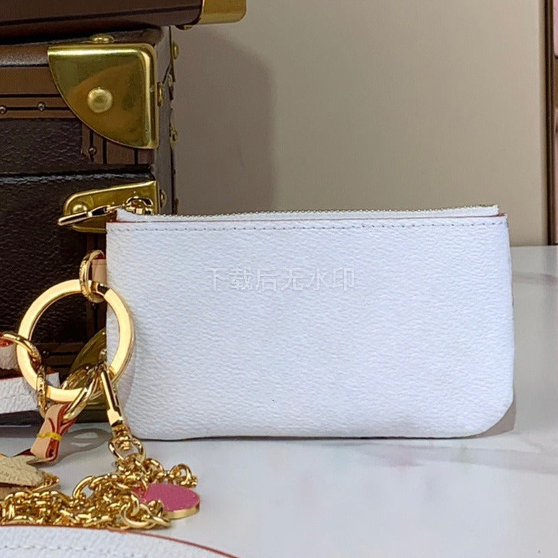 Ladies Fashion Casual Designer Luxury Multicolour Wallet Mobile Phone Case Coin Purse Credit Card Holders Key Pouch TOP Mirror Quality M14099 Pouch