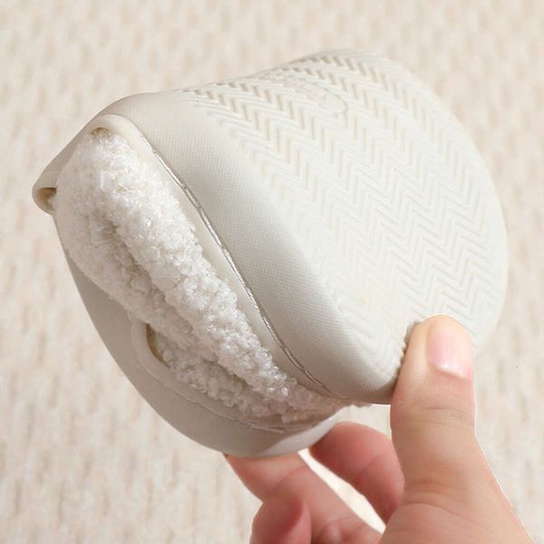 gChristmas Fluffy Fur Flat Santa Claus Closed Toe Slippers Soft Plush Slip-on House Shoes Plaid Ho