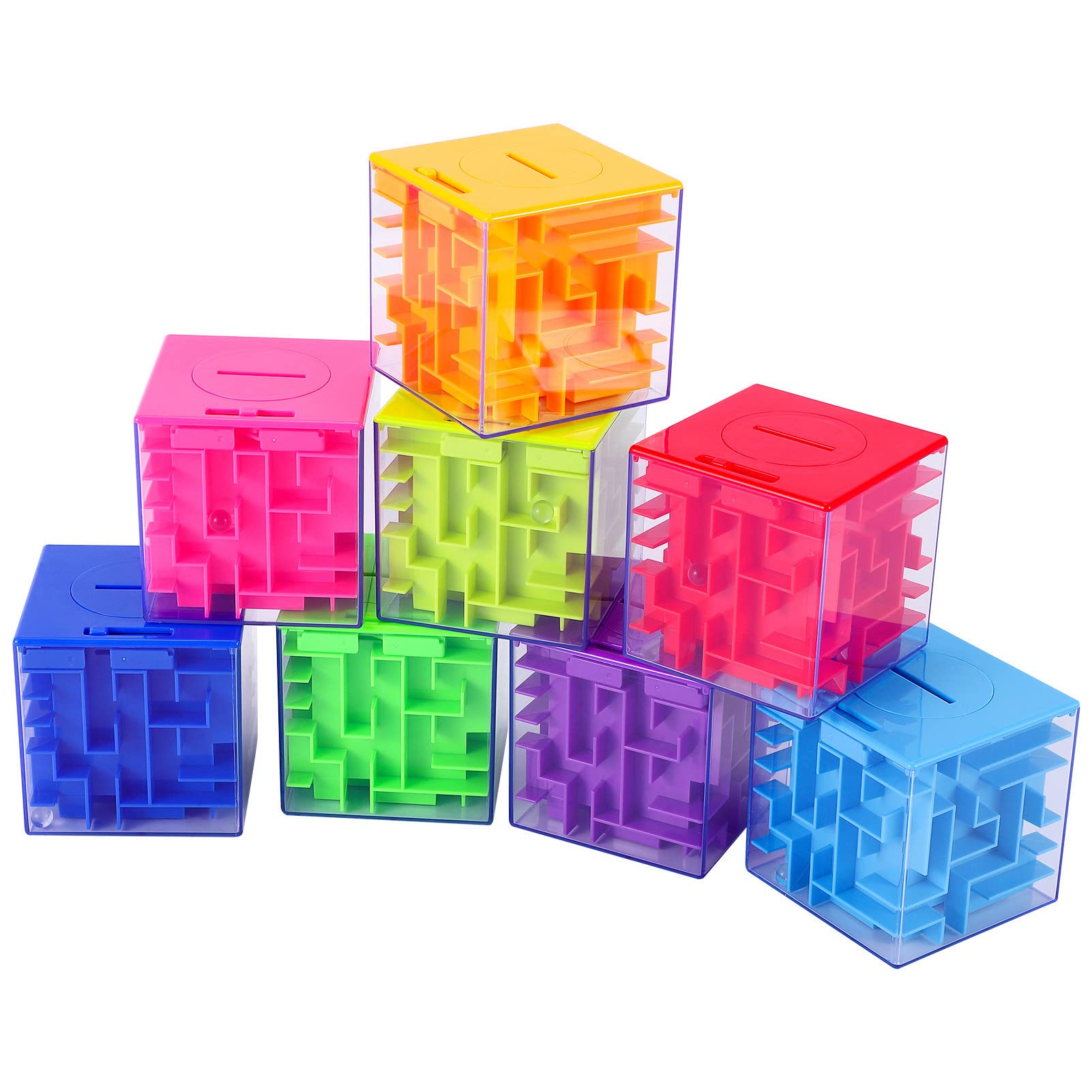 Garvee 8PACK Money Maze Puzzle Box, Garvee Unique Money Gift Holder Box, Fun Maze Puzzle Games for Kids and Adult Birthday