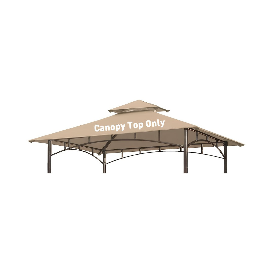 TEMU 5'x8' Heavy-duty Polyester Bbq Gazebo Canopy Replacement Roof With Double Tire System - Outdoor Shelter, Easy Assembly & Setup, Compatible With