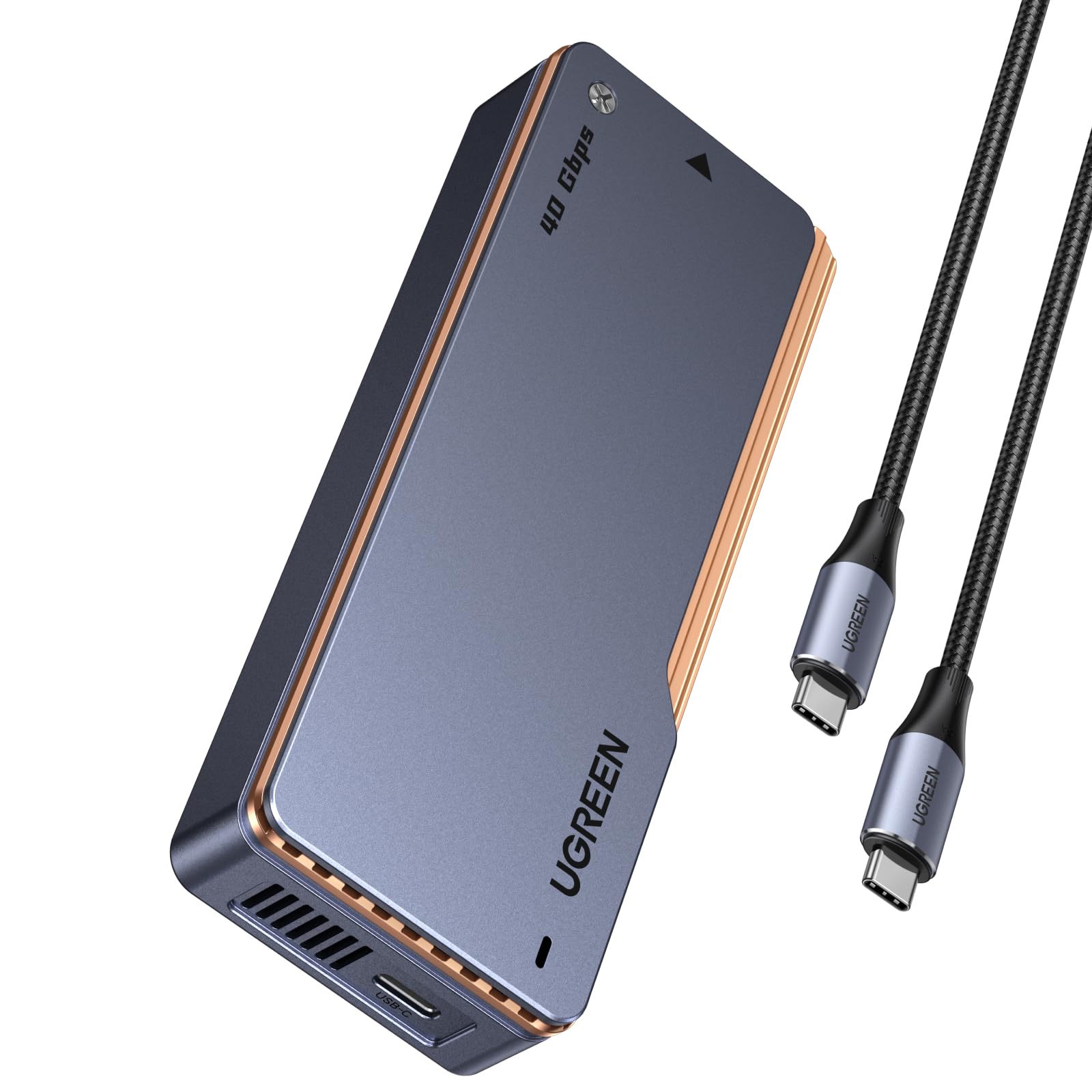 UGREEN 40Gbps M2 SSD Gehäuse mit JHL7440 Chip, USB4 NVMe Gehäuse kompatibel mit USB4 und Thunderbolt4-3, M2 NVMe Adapter für 2280 M-Key (B+M Key),