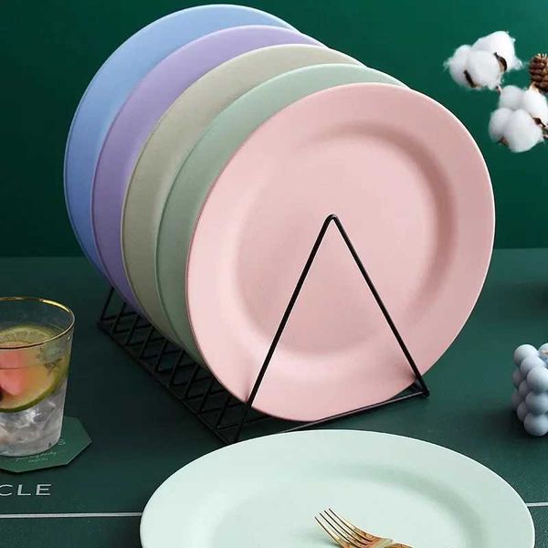 1pc 28cm Wheat Straw Dinner Plates Pizza Plate Steak Dish Western Food Large Plate Dessert Plate Dishes KitchenC241213