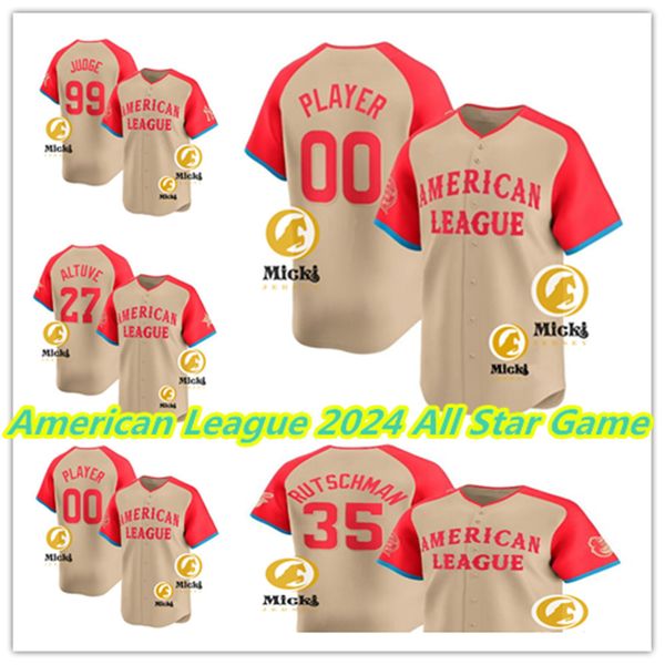 Garrett Crochet American League 2024 All Star Game Baseball Jersey Logan Gilbert Clay Holmes Tanner Houck Seth Lugo Mason Miller Cole Ragans