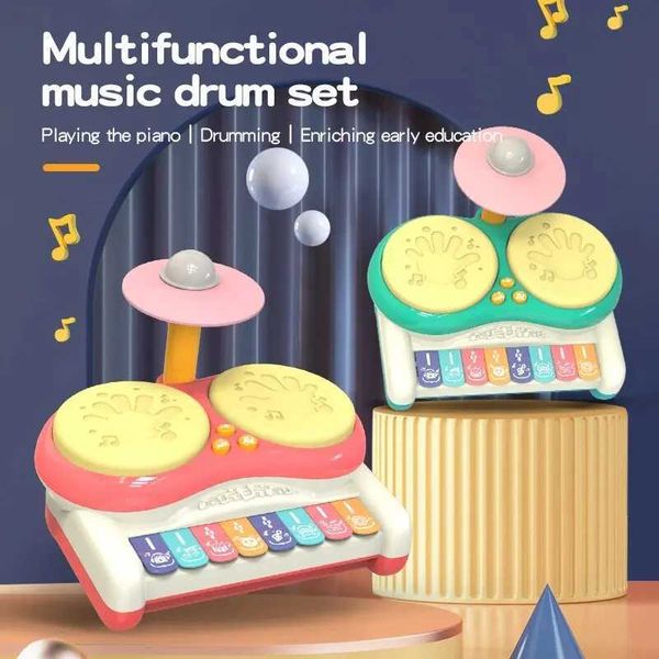 Baby music keyboard piano drum set childrens music instrument performance set boys and girls electronic music instrument toys W240820