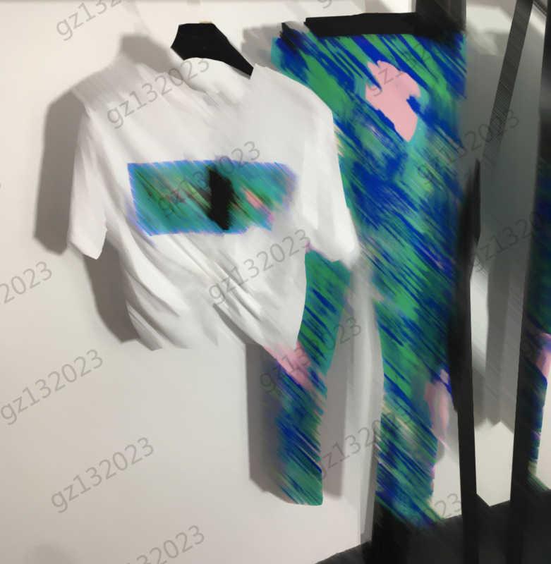 Womens Tracksuit Front Letter Print Pin Bare Waist Short Sleeve T-shirt Match Thin Tight Yoga Pants Designer Brand Women Clothing 2 Colors 1970