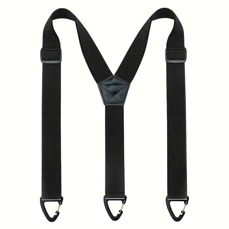 TEMU Elegant 3.8cm Wide Men's Suspenders With Spring Hook-and-eye Closure, Design, High , Hand Washable - Ideal For Christmas, Halloween, 's Day