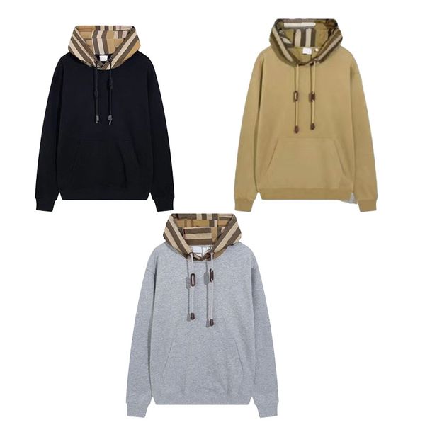 Men&#039;s Hoodies & Sweatshirts Business casual collar solid color sweater designer sweater men winter Warm Double label Hoodie