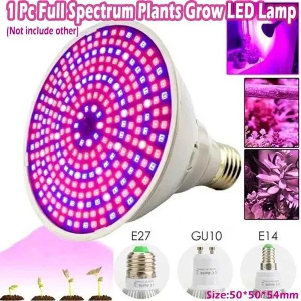1Pc 80 LED Full Spectrum Plants Grow Bulbs Lamp Lighting for Hydro Flower Greenhouse Veg Indoor Garden Hydroponic E27 E14 GU10 Y240816