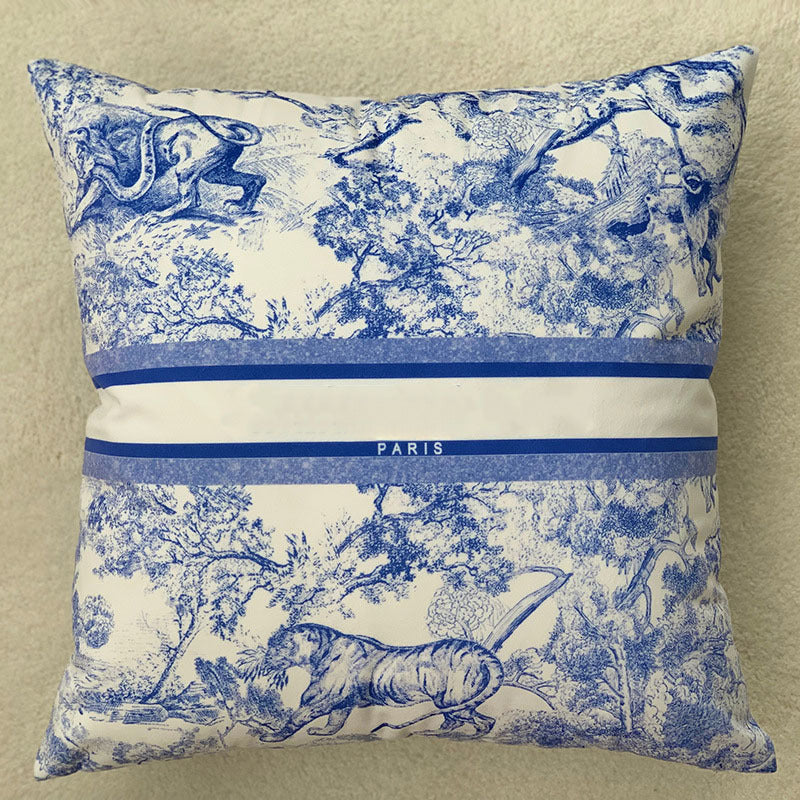 New fashion light luxury pillow sofa bedroom cushion living room headboard plush car pillow with core cloth art pillowcase home decor